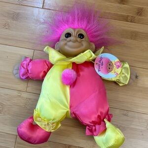 Russ Pink and Yellow Troll Doll 1990’s NWT
